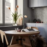 A Small Studio Apartment with a Pleasant Colour Concept